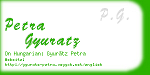 petra gyuratz business card